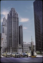 Tribune Tower Looking North on Michigan Avenue, Chicago, Illinois, USA, 1972