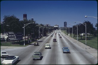Lake Shore Drive Looking North, Chicago, Illinois, USA, 1972