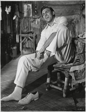 Howard Keel, on-set of the Film,"Pagan Love Song", MGM, 1950