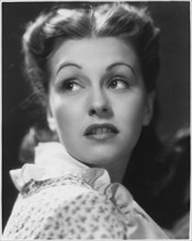 Nancy Kelly, Close-up Portrait, on-set of the Film, "Jesse James", 20th Century Fox, 1939