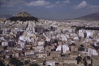 Cityscape with Mount Lycabettus in Background, Athens, Greece, 1962