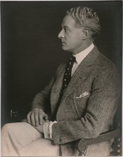 Actor Edward Martindel, Seated Profile Publicity Portrait, 1920's