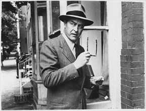 Ray Milland, on-set of the Film, "The Thief", United Artists, 1952