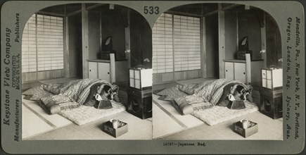 Japanese Bed, Stereo Card, Keystone View Company, 1905