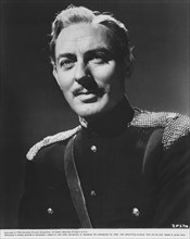 Michael Wilding, Publicity Portrait, on-set of the British Film, "Zarak", Columbia Pictures, 1956, Movie Release date, January 10, 1957