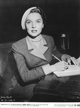 Jane Wyatt, Publicity Portrait, on-set of the Film, "Criminal Lawyer", Columbia Pictures, 1951