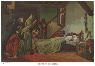 Death of Columbus, Chromolithograph from an Original Painting, 1892