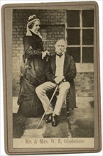 William Ewert Gladstone (1809-98), British Politician and Prime Minister, Portrait with his wife Catherine, 1881