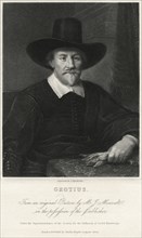 Hugo Grotius (1583-1645), Dutch Jurist and Scholar, Engraving from an Original Painting by Michiel Janszoon van Mierevelt