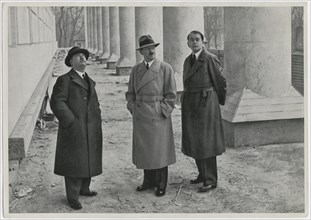 Leonhard Gall, Adolf Hitler, Albert Speer Viewing Progress on Construction of the House of German Art, Munich, Germany, 1937
