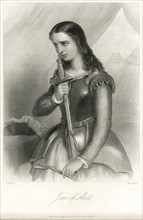 Joan of Arc or Jeanne d'Arc (1412-31), Engraving