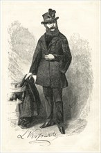 Louis Kossuth (1802-94), Hungarian Revolutionary Hero, Woodcut Engraving by J.W. Orr, 1856