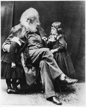 Walt Whitman (1819-92), American Poet, Seated Portrait with Two Children, 1887