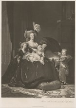 Marie Antoinette and her Children, Photogravure Print, Vigel le Brun, D. Appleton and Company, 1887