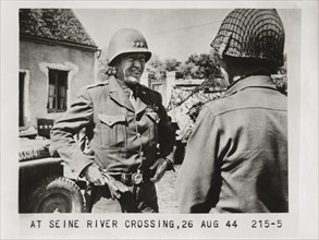 U.S. General George Patton at Seine River Crossing, France, August 26, 1944
