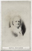 Martha Washington (1731-1802), Wife of First U.S. President George Washington, Head and Shoulders Portrait, Illustration