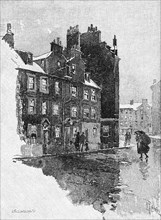 Thomas Carlyle’s Lodgings, Simon Square, Edinburgh, Scotland, Illustration, Harper's Monthly Magazine, 1891