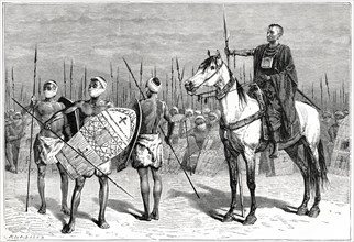 Group of Kanembu Warriors, Chad, Illustration, Harper's Monthly Magazine, 1879