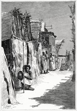 Street in Berbera, Somalia, Illustration, Harper's Monthly Magazine, 1879