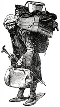 A Porter, Constantinople, Illustration, Classical Portfolio of Primitive Carriers, by Marshall M. Kirman, World Railway Publ. Co., Illustration, 1895