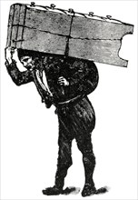 Porter, Constantinople, Turkey, Illustration, Classical Portfolio of Primitive Carriers, by Marshall M. Kirman, World Railway Publ. Co., Illustration, 1895
