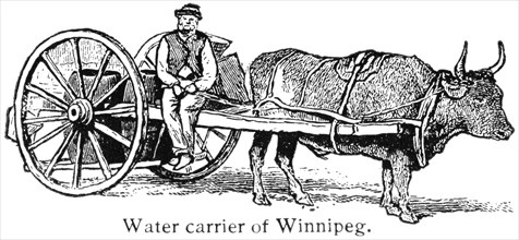 Water Carrier, Winnipeg, Canada, Illustration, Classical Portfolio of Primitive Carriers, by Marshall M. Kirman, World Railway Publ. Co., Illustration, 1895