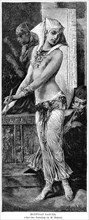 Egyptian Dancer, Illustration after a Painting by H. Makart, Cyclopaedia of Universal History, Volume 1, The Ancient World, by John Clark Ridpath, the Jones Brothers Publishing Company, 1885