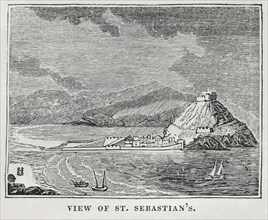 View of St. Sebastian's, Illustration from the Book, Historical Cabinet, L.H. Young Publisher, New Haven, 1834