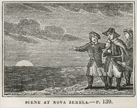 Scene at Nova Zembla, Illustration from the Book, Historical Cabinet, L.H. Young Publisher, New Haven, 1834
