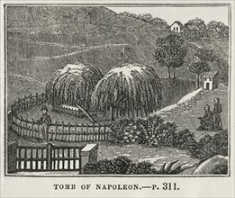 Tomb of Napoleon, St. Helena, Illustration from the Book, Historical Cabinet, L.H. Young Publisher, New Haven, 1834