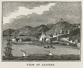 View of Algiers, Illustration from the Book, Historical Cabinet, L.H. Young Publisher, New Haven, 1834
