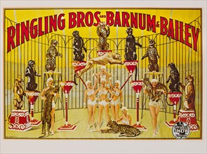 Ringling Bros and Barnum & Bailey, Circus Poster, Lithograph, 1945
