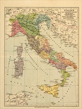 Map of Italy and the Islands in the 1st Century A.D.