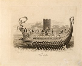 Military Ship, Engraving, A. Friese, 1819
