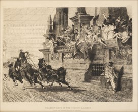 Chariot Race in the Circus Maximus, Engraving from the Original Painting by A. Wagner, Plate 2