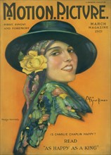 Actress Madge Kennedy, Motion Picture Magazine Cover by Ann Brockman, March 1923