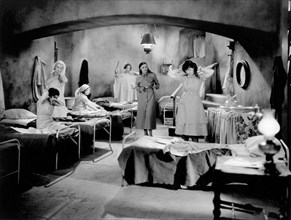 Anita Page, June Walker, ZaSu Pitts, Hedda Hopper, Marie Prevost, on-set of the Film, "War Nurse", MGM, 1930