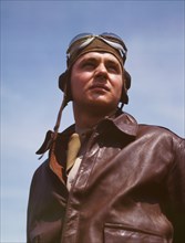 Bomber Pilot, Captain in Bombardment Squadron, just before Climbing Aboard YN-17 Bombing Plane, Langley Air Force Base, Hampton, Virginia, USA, Alfred T. Palmer for Office of War Information, May 1942
