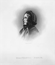 Mrs. Franklin Pierce (1806-63), Head and Shoulders Portrait Facing Left, Engraving by John Chester Buttre, 1886
