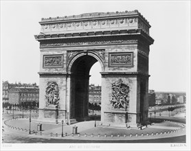 Arc de Triomphe, Paris, France, Silver Albumen Print, Edouard Baldus, 1860's