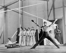 Erick Hawkins in the First Production of Aaron Coplands, Appalachian Spring, Martha Graham (second right) and May O'Donnell (right) with the Four Followers in Background, Library of Congress, Washingt...