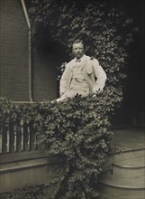 U.S. President Theodore Roosevelt on Veranda at his Country Home, Sagamore Hill, Oyster Bay, New York, USA, September 11, 1905