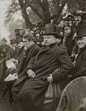 U.S. President Theodore Roosevelt, Seated, Viewing Parade, Washington DC, USA, October 1906