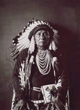 Hin-mah-too-yah-lat-kekt, also known as Chief Joseph, Nez Perce Chief, Seated Portrait in Traditional Dress, 1900