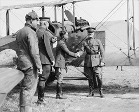 U.S. General John Pershing being Greeted by Captain Strus, National Photo Company, 1920