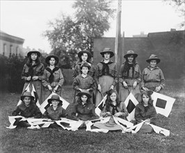 Group Portrait of Girls Scout Troop, Washington DC, USA, National Photo Company, 1920