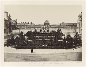 Tuileries from Louvre Museum, Paris, France, Silver Albumen Print, Edouard Baldus, 1860's