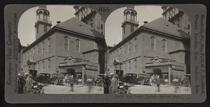 Old South Church, Boston, Massachusetts, USA, Keystone View Company, Stereo Card, 1924