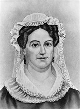 Rachel Jackson (1767-1828), Wife of U.S. President Andrew Jackson, Head and Shoulders Portrait, by John Chester Buttre, Engraving