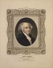 John Adams (1735-1825), Second President of the United States, Head and Shoulders Portrait on Stone by A. Newsam, P.S. Dubal, Lith., Published by C.S. Williams, Philadelphia, 1846